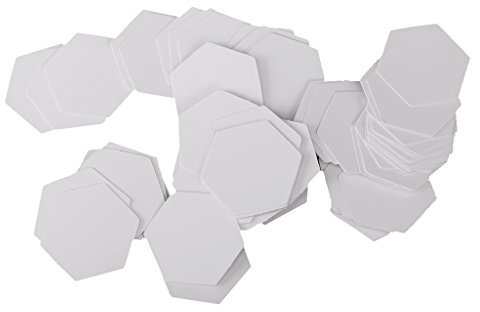 MagiDeal 100 Stück Sechseckige Papier-Patchwork-Vorlagen, Hexagon Englisch Papier Stepp Vorlagen Schablonen, Papier Quilten Vorlagen Sechseckige für Quiltzubehör zum Spleißen von DIY Patchwork