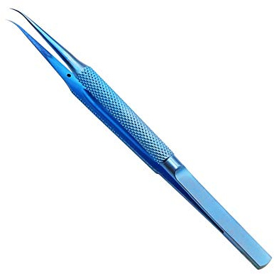 1PC Curved Headed TB-11 Precision Titanium Alloy Tweezers for Mobile Phone iPhone Motherboard Fingerprint Jump Line Wire Repair Microscope Tweezers