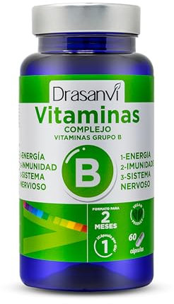 DRASANVI VITAMINAS B COMPLEX - Formado por ocho vitaminas y Colina - VEGANO - SIN GLUTEN - 60 cápsulas