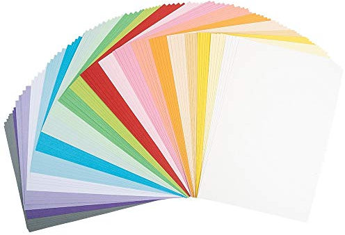 Ideen mit Herz Tonkarton groß | DIN A4 | stabile Qualität | 220g/m² | 20 Farben | 100 Bogen | Bastelpapier, Bastelkarton, Tonpapier, Fotokarton, buntes Papier (Pastell Farben)