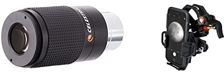 Celestron 93230 1.25 inch / 8-24mm Zoom Eyepiece, Black/Silver & NexyZ 3-Axis Universal Smartphone Adapter, Black