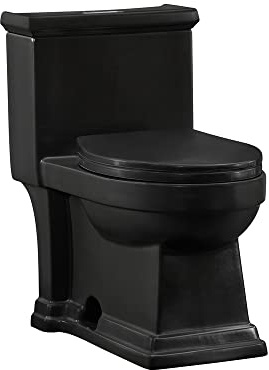 Voltaire One-Piece Elongated Toilet Dual-Flush 1.1/1.6 gpf in Matte Black