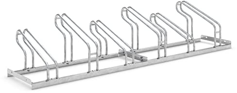 König Werbeanlagen Bügelparker 2056 unser Klassiker | Fahrradständer einseitig | für 6 Fahrräder | Abwechselnde Hoch-/Tiefeinstellung | Fahrradparker Bodenparker Mehrfachständer | Dreifke®