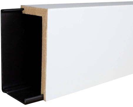 PROVISTON Heizungsrohr Verkleidung Weiß MDF 240 cm - Heizungsrohr Abdeckung 150 x 50 mm - Innen 141 x 41 mm - Clip System