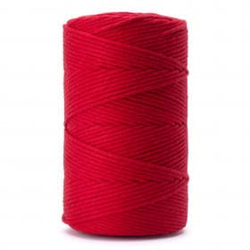 Sznurkomania, Makramee garn 3mm 100m 1ply, Viele Farben, Baumwollgarn, Baumwollkordel 3mm, Makrameekordel, Makramee Schnur, Baumwollschnur, Macrame Cord, Baumwollseil, Häkeln (Rot)