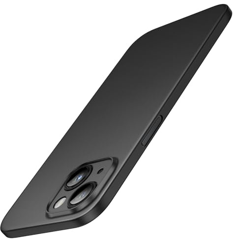 JETech Ultra Smal Skal för iPhone 14 6,1 Tum, Kameralinsskydd Fullständigt Skydd, Lättviktig Matte Avsluta PP Hård Minimalistisk Fodral Case (Svart)