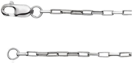Armband aus 925er Sterlingsilber, 1,2 mm, Büroklammer-Stil, Schmuck für Damen, 18 cm