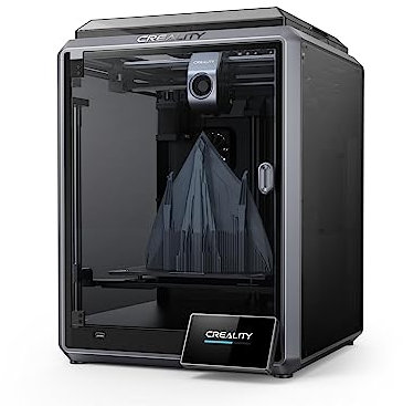 Creality 3D Drucker K1, 600mm/s Druckgeschwindigkeit, Doppel Lüfternkühlung, 2000mm/s² Beschleunigung, WiFi-Verbindung für Fernsteuerung, 32mm³/s Flow Hotend und präzise Z-Achse Positionierung
