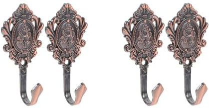 Amosfun Vintage Kleiderhaken Wand 4 Stück Aus Zinklegierung Retro Stil Gardinenhalterung Für Vorhänge Und Wohnaccessoires