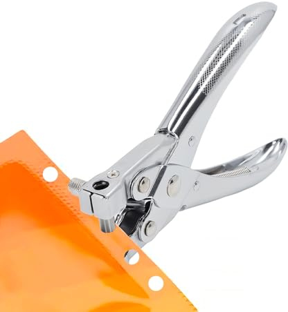 Tissting Lochzange Papier, 7mm Einzellochstanze Rundloch Notcher PVC Beutel Papierstanzer Basteln Stanzzange für Etiketten, Karten, Kunststoff, Pappe
