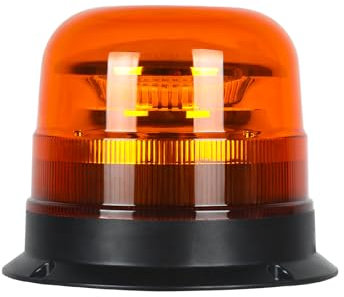 Yuanjoy Gyrophare LED, 10V-30V Feu De Signalisation Auto, Gyrophare Ambre, IP67 Imperméable Feu D'avertissement, Pour Sécurité Routière Améliorée