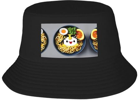 Sombrero de pescador unisex para deportes al aire libre, plegable, para verano, con diseño de huevera, Negro -, talla única