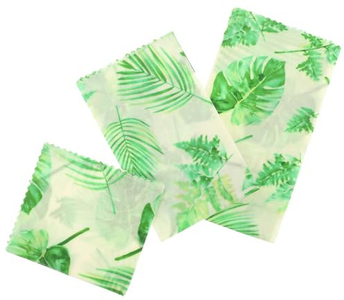 Mikinona 3 Stück Bienenwachs-wraps Sandwich-wraps Lebensmittel-verpackungspapier Und Öl Frisches Musterdesign Umweltfreundliche Verpackung Zum Backen Und Aufbewahren