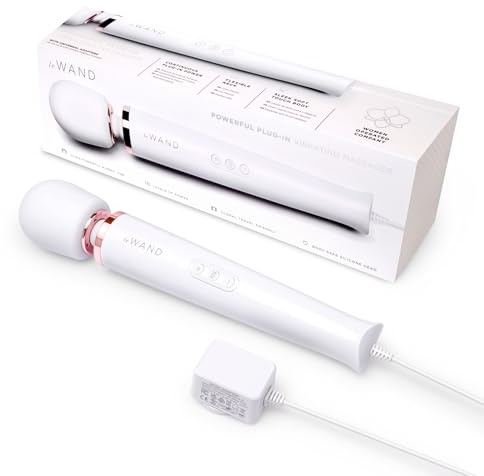 Le Wand Powerful Plug-In-Vibrationsmassagegerät, Weiß, 34 cm