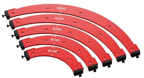 Gabarits d'angle rond pour le travail du bois, grand moule à arc intérieur et extérieur, outil de coupe auxiliaire à chanfrein, outil de coupe auxiliaire, gabarit d'angle de placard portable - JOJOCY