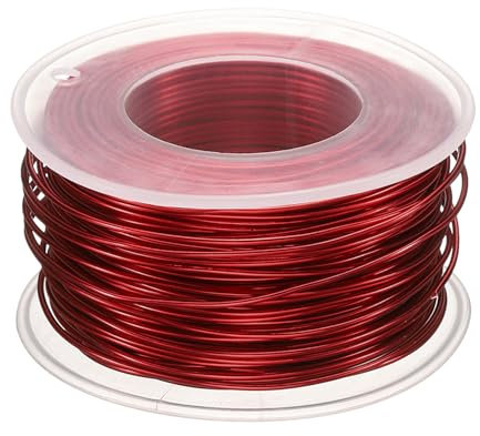 sourcing map Rollo de alambre de entrenamiento de aluminio anodizado para bonsái, calibre 1 mm, 98 pies de longitud, alambre flexible para árbol bonsái para jardín, horticultura, paisaje, plantación,