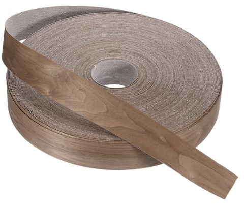 PATIKIL 51mm Bande de Chant Noyer 75 Mètre Bande Bordure Meuble | Masquage de Bois Préencollé, Placage Contreplaqué Flexible Thermofusible pour Restauration Bords Meuble Étagère Panneaux