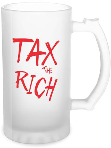 GR8Shop Tax The Rich Aoc Transparent Beer Mug Stein 500ml