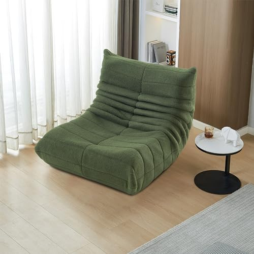 JiaOyu Sitzsack Sofa Bodensofa, Schlafsofas Relaxsessel mit Rückenlehne, Lazy Sofa Bodensofa mit schlaffunktion, Bodensessel Kleines Schlafsofa für Schlafzimmer Wohnzimmer (Grün)