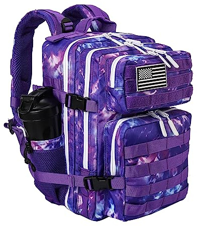 LHI Mochila táctica militar para hombres y mujeres, 25 L/35 L, mochila pequeña con soporte para botellas, 25L