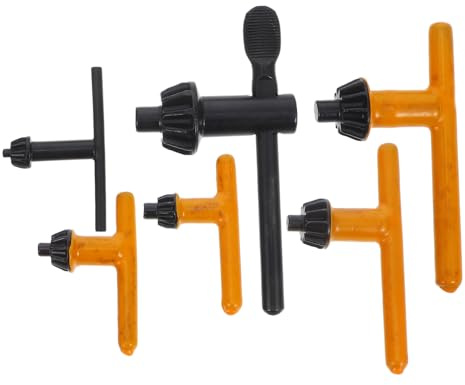 SHINEOFI 6pièces Mandrin De Perceuse Électrique Réglable Avec Jeu De Clés De Serrage Pour Différents Diamètres De Forets Accessoire De Rechange Et Pratique