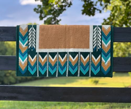 EQUIEMPRESS Sattelunterlage Western Ranch/Westernsatteldecke aus Neuseelandwolle, Top Wool Pad Sensor Flex (Anpassung möglich) A-583 (34 x 42)