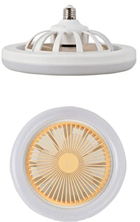 SELVFZ Small fan,85V-265V E27 30W Led Lamp E27 Ceiling Fan Led Light Bulb for Home Office Bedroom Kitchen E27 LED Fan Lamp