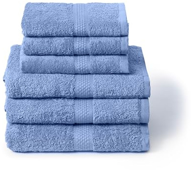 Caleffi Set Asciugamani Bagno con Ospite 6 Pz – Composto da 3x Asciugamano Viso 55x100 cm + 3x Asciugamano Bidet 40x60 cm – Cotone 100% Morbido e Ultra Assorbente – Doccia, Viso e Ospitalità Set Bagno