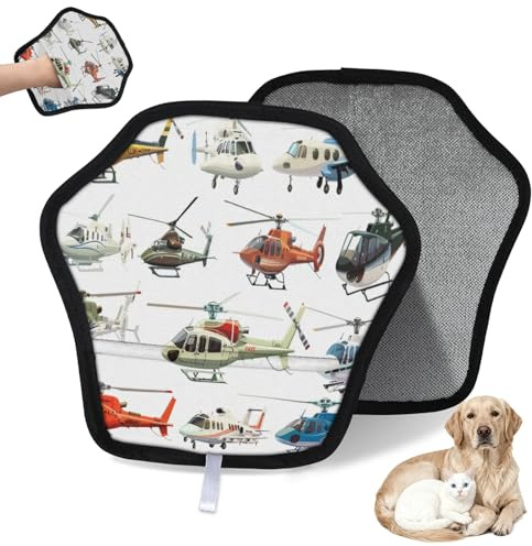 WowPrint Lot de 2 gants d'épilation pour animaux domestiques - Réutilisables - Électrostatiques - Brosse pour canapé, vêtements, tapis, meubles, siège de voiture