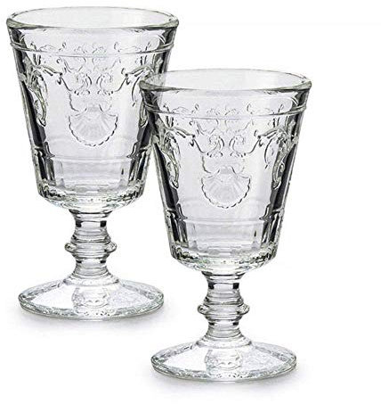 La Rochere Verre Versailles A Vin Set of 2 Wine Glasses 200ml | French Decorated Goblets