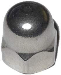 10 Stück Hutmuttern M10 - DIN 1587 - A2 - Edelstahl - hohe Form - Muttern - V2A (10, M10)