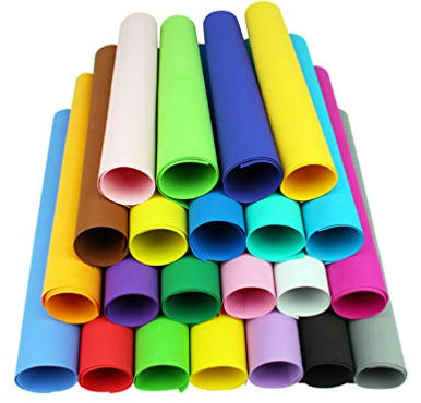 Healifty 10 Stück Schaumstoffplatten buntes Bastelschaum Papier zum Basteln Scrapbooking 50 x 50cm