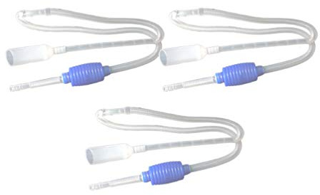 Balacoo 3 Stücke Kiesreiniger Aquarium Kies Reiniger Siphon Aquarien Bodenreiniger Staubsauger Mulmsauger für Algen Kies Schmutz Reinigung Wasserwechsel Pumpe (Blau)