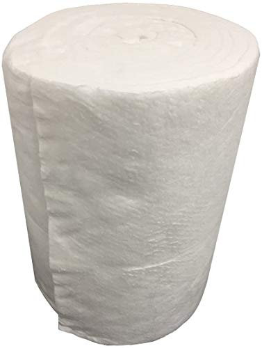 Ceramica Fibra in lana, Spessore 25 MM Densità 96 KG/M3 - Isolamento camino canna fumaria cucina forno alta densità - lana bianca (15 cm * 61 cm)