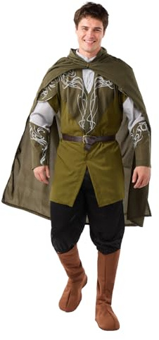 Funidelia Offizielles Legolas Kostüm - Der Herr der Ringe für Herren, Umhang, Shirt, Gürtel, Hose und Stiefelüberzüge - Outfit für Erwachsene für Partys, Karneval und Halloween
