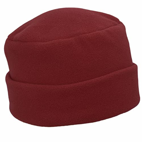 MELEGARI Hatt för kvinnor med hörlurar | Beanie Lyuba | Polar Fleece Pile | Pocket | Tillverkad i Italien, Bordeaux, one size