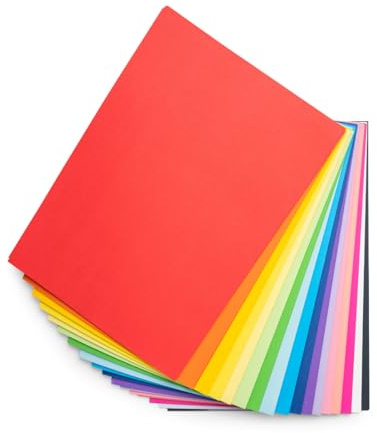Hawksbill A4 Coloured Paper 500 Sheets 80gsm Multicolour Craft & Origami Paper 17 Assorted Colours Double Sided Card Stock for Arts & Crafts Scrapbooking DIY Projects School & Office Printing