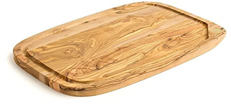 Berard 7455335 Nerro Tabla de cortar de madera de olivo, 40 x 29 x 1,9 cm