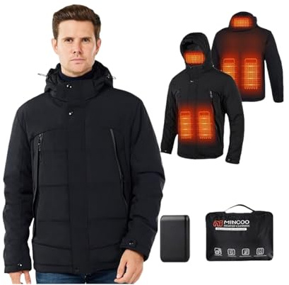Giacca Riscaldata Uomo Donna: Giacca Termica con Batteria da 16000 mAh - 3 Livelli di Riscaldamento Giaccone Invernale - Sci Pesca Moto