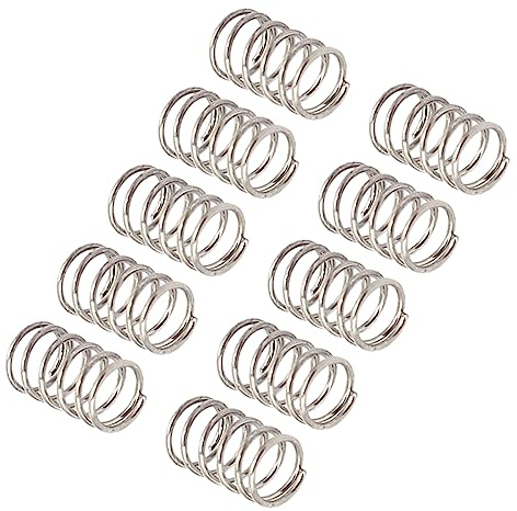 QUARKZMAN 10Stk 0.3mmx3mmx5mm Druckfedern 304 Edelstahl Silber | Für Geschäft und Haus Reparaturen