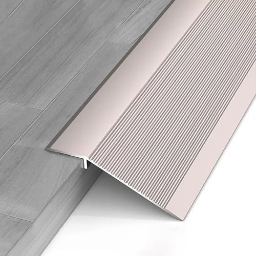 Raouoae Übergangsprofil Für Laminat Und Parkett Ausgleichsprofil Aluminiumlegierung 90 Cm*3 Anpassungsprofil - Perfekte Lösung Für Höhenunterschiede(Lilagold,Breite: 10 cm)