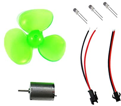 Wswqop Mini Generador Eólico Generador de Viento Modelo de Turbina Motor de Viento Miniatura Juguete Ensamblable Educativo DIY Adecuado para Niños Hogares La, Multicolor, Norte