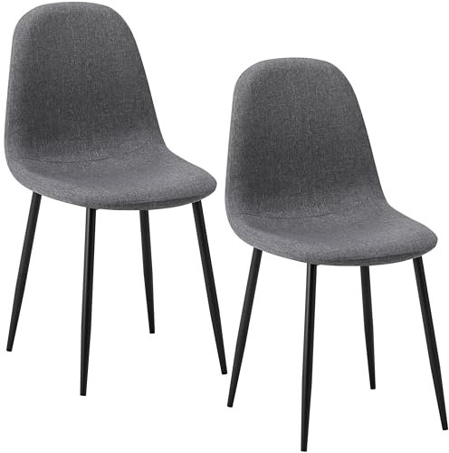 Deuline Esszimmerstühle Essstühle Esszimmerstuhl SGS Massivholz Polsterstuhl Stühle Berlin 2er-Set GRAU 521257