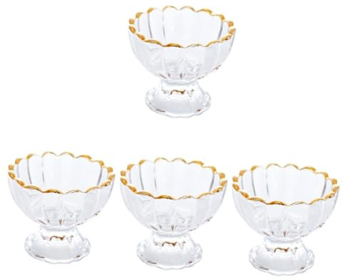 COLLBATH 4 Pezzi Di Bicchieri in Eleganti Per Dessert Lisci Adatti Per Casa Hotel E Ristoranti