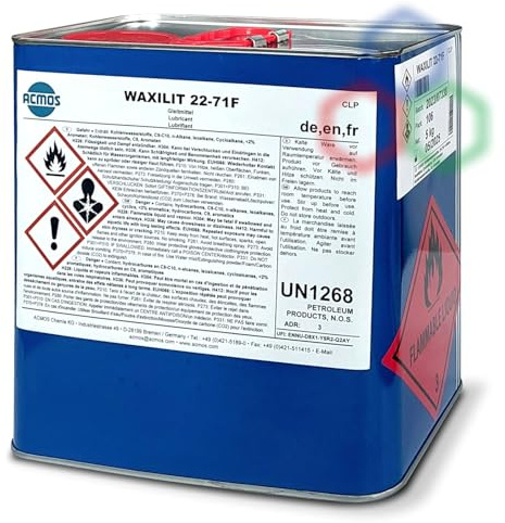 ACMOS WAXILIT 22-71 F Gleitmittel – 5 kg Kanister für Pump-Automaten & Holzbearbeitungsmaschinen, Hochleistungs-Schmiermittel, schützt Werkzeuge & erleichtert Materialfluss