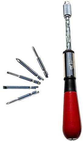 Semi Automatic Screwdriver Push Pull Wood Handle Ratchet Screw Driver with Replaceable Bit, Push Pull Screwdriver, Ratchet Screwdriver