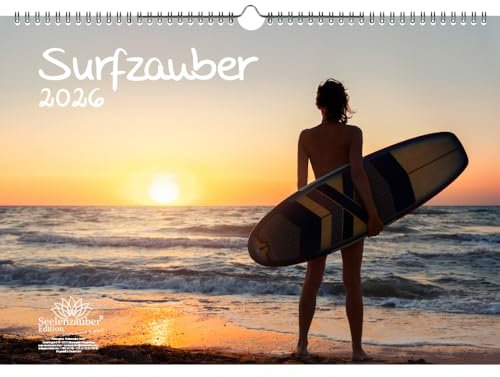 Surfzauber DIN A3 Kalender für 2026 Surfer und surfen - Seelenzauber