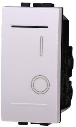 Interruttore 0-1, Moduli Bianchi, Compatibile Con BTicino Living, frutti, interruttori, pulsanti, deviatori, dimmer, sensori, PIR, buzzer, Per Placche originali e compatibili