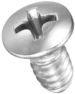 METALLIXITY Phillips Cross Recessed Countersunk Head Screws Bolts (#10-24x5/16) 100Pcs, 304 Stainless Steel Flat Head Woodworking Machine Screws - for Furniture Assembly DIY Projects, Silver