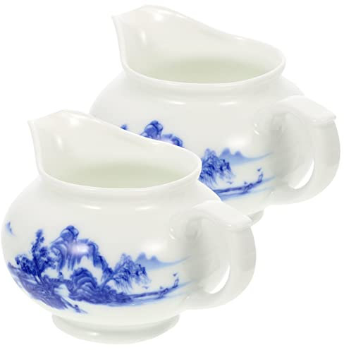 Warmhm 2stücke Teiliges Blau-weißes Keramik Dip-schälchen Und Gravy Boat Sicherer Porzellan Soßenbecher Vielseitig Für Restaurant Barbecue Und Kaffeezubereitung Geeignet